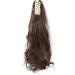 Long Short Claw Ponytail Hair Extension | Clip-in Synthetic Curly Hairpiece 18 | Medium Brown mix Dark Blonde - Buy Online on GoSupps.com