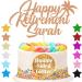 Personalised Retirement Cake Topper Happy Retirement Cake Toppers for Man Woman Retirement Gifts 11 Colours Customised Retirement Cake Decorations with Any Name Double Sided Glitter (Rose Gold) - Buy Online on GoSupps.com