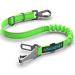 Iokheira dog seat belt for car dog belt for car safety dishes adjustable with universal plug & fastening of the locking rod (neon green)