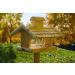 Dobar 21277E Large Bird Feeder Solid Wood Bird House with Shingle Roof Premium Bird Feeding Station for Container Montage 38x38x30 cm - Buy Online on GoSupps.com