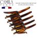Camila Paris CP2634 French Two Sides Interlocking Comb - Tortoise Shell | Strong Hold Grip Hair Clips for Women - Made in France - Buy Online on GoSupps.com