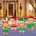 4Pcs Large Merry Christmas Gingerbread Man Yard Sign with Stakes,Gingerbread man Lawn Sign Colorful Lawn Patio Yard Decorations for Holiday Party Home Lawn Pathway Walkway Decorations Supplies Multi
