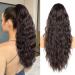 26 Inch Brown Ponytail Extension Natural Drawstring Ponytail Extension Long Wavy Hair Extensions Synthetic Hair Pieces for Women Soft Ponytail Hair Extension for Daily Use (Color: Brown) Drawstring-Brown