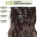 S-noilite 17 Curly Dark Brown Clip In Hair Extensions - 8pcs Long Full Head Set | 60 Color Choices | 17-26 Inches | Sexy Lady Fashion Choice - Buy Online on GoSupps.com
