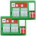 Blue Lion CE Approved Eyewash 20ml Pod Complete Station + No16 Eye Pads Twin Pack Twin Station Pack