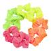 Framendino  8 Pack Neon Color Solid Hair Scrunchies Elastic Hair Ties Chiffon Hair Bands Hair Scrunchy Bobbles Girls Scrunchies Ponytail for Women Girls Hair Accessories Orange 8 Count (Pack of 1) Orange & Pink & Yellow ...