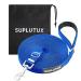 Suplutux drag line 5m for dogs with storage bags robust dog leash for large dogs and small dogs training lines with D-carabiner and grip pad (blue) blue 5m