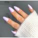 TEN NAILS 24pcs Stiletto False Nails Almond Fake Nails Acrylic Long Tips 12 Sizes with Glue (Lilac) - Buy Online on GoSupps.com