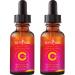 (2-PACK) Vitamin C Serum with Hyaluronic Acid for Face and Eyes - Natural Anti Aging Eye Serum - Facial Serum Fades Age Spots and Sun Damage - By New Age