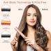 2 in 1 Hair Straightener and Curler with Adjustable Temperature Rose Gold Flat Iron for Styling Long, Short, and Thick Hair - Buy Online on GoSupps.com