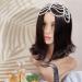 NICENEEDED White Pearl Tassels Headhoop Bohemian Beaded Jewelry Headband Hoop Cap Mesh Pearl Fringe Bridal Wedding Hair Hoop for Women and Girls Hair Decoration - Buy Online on GoSupps.com