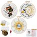 Anidaroel 3 Sets Embroidery Starter Kit for Adults Beginners Stamped Cross Stitch Kits for Beginners Include Embroidery Fabric Embroidery Hoops Threads and Needles 3 Pack Embroidery Kit