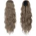 FESHFEN Ash Brown 18 Curly Wavy Drawstring Ponytail Hair Extension - Synthetic Hairpiece for Women - Buy Online on GoSupps.com