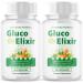 (2 Pack) Gluco Elixir Capsules Official GlucoElixir Blood Health Support Pills with All Natural Ingredients Advanced Formula Supplement Pill with Max Strength Vitamins for Women & Men (120 Capsules)