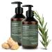 Jean & Len Jean & Len Rosemary & Ginger Moisturizing Shampoo for Dry & Brittle Hair with Hydrating Complex Spicy & Fresh Rosemary & Ginger Scent Paraben & Silicone Free 2 x 300 ml