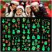 Christmas Temporary Tattoo Stickers  Luminous Xmas Tattoo Decal for Kids  Glow in the Dark Waterproof Fake Tattoos for Gift (10 Sheets)