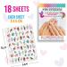 Cute Nail Stickers - 18 Sheets Self Adhesive Nail Art Decal Kit for Kids & Adults - Flowers, Hearts, Butterflies, Fruits, Animals - Buy Online on GoSupps.com