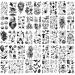 45 Sheets Halloween Temporary Tattoos For Kids Women Men 3D Scary Skeleton Skull Fake Tattoos Sticker For Adults Small Ghost Vampire Bat Pumpkin Spider Devil desigh Tatoos