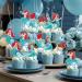 NIAYOU 24 Pcs Mermaid Cupcake Toppers Ocean Themed Cake Decorations Princess Happy Birthday Cupcake Toppers for Boys Girls Kids Birthday Party Supplies - Buy Online on GoSupps.com