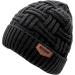 Loritta Winter Hat Warm for Men - A-black With Weave - One Size