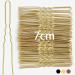 Mbsomnus 7cm Hair Pins for Buns 50pcs Bobby Pins Blonde U Shaped Hair Pins for Women Girls Hair Grips for Thick Hair Hair Styling Accessories for Wedding Salon Home Use (Gold 2.76 Inch) 50pcs Gold