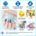 Glamonade Glitter Blue White Nail Polish Set - 10-Free Non Toxic Water Based Formula - 0.24 oz 6 Colors Kit with Rounded Design Brush - Ideal for Beginners - Buy Online on GoSupps.com