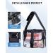 Vorspack Clear Stadium Approved Crossbody Bag with Inner Pocket - Black - Buy Online on GoSupps.com