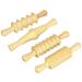 Creativity Street AC3748DI Clay and Dough Pattern Rolling Pin Set, 8-1/4" Size, Wood (Pack of 4)