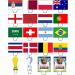 World Cup 2022 Edible Cupcake Toppers - Stand-up Wafer Cake Decorations - All 32 Countries - Buy Online on GoSupps.com