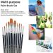 GOTIDEAL Round Pointed Tip Paint Brush Set - 10 Pcs | Nylon Hair Brushes for Acrylic, Watercolor, Oil, Gouache | Perfect for Kids & Adults | Body, Face, Nail Art, Rock Painting - Buy Online on GoSupps.com