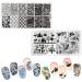 Niceneeded 5Pcs Nail Art Stamps - Flower Nail Stamping Plates for DIY Nail Decoration for Women & Girls - Buy Online on GoSupps.com