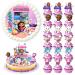 Cake topper girls 26 pieces 20 cm Tortendendeko edible with Cupcake Topper fondant cake topper Birthday cake upleater photo birthday girl gabby