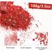 Hemoer Holographic Chunky Glitter - Red 100g | Versatile Craft Glitter for Resin Face Nail Body Handicrafts & Slime | Perfect for Festivals & Parties - Buy Online on GoSupps.com