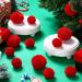 Syhood 30 Pcs Yarn Pom Poms Set - 20 x 1 Inch, 10 x 1.5 Inches Red Pompom Balls for Christmas Crafts and Xmas Party Decor - Buy Online on GoSupps.com