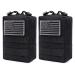 2 Pack Molle Pouches - Tactical Compact Water-Resistant EDC Pouch Black