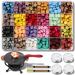 YIPLED Sealing Wax Kit  728 Pcs Wax Seal Stamp Kit with 24 Color Wax Seal Beads  2 Pens  Wax Seal Warmer  Wax Stamp Spoon and Candles for Gift & Envelope Sealing  Wedding Invitation 728P