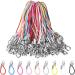 Flutesan Lobster Clasp Cords Clasp Cord Strap Charm Lariat Lanyard Mini Lariat Cord Strap for Cellphone/USB Drive/Keychain/DIY Jewelry or Other Handmade Jewelry Making, 9 Colors (100 Pieces)