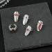 LAMDNL Adjustable Nail Rings Alloy Nail Art Finger Rings Women Girl Gifts Jewelry Nail Rings Fingertip Rings Set Alloy Material - Buy Online on GoSupps.com