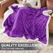 Sherpa Throw Blanket - Cozy & Soft Reversible Fuzzy Blanket for Couch, Bed, Sofa - Purple 50x60 - Buy Online on GoSupps.com