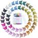 EAONE 50 Pieces Butterfly Hair Clips Metallic Color Hair Clips Mini Cute Clips Hair Accessories for 90s 2000s Girls and Women with Box Package