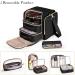 Prokva Travel Makeup Bag with 5 Removable Cases - Large Cosmetic Organizer with Strap and Storage Pockets - Black (Patented Design) - Buy Online on GoSupps.com