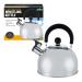 Milestone Camping Men's 65580 Stainless Steel Whistling Kettle, Silver, 2 litres Whistling,Lightweight,Ergonomic