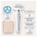 Buy Brown Silk- pil 9 Flex Epilator for Women | Hair Remover with Shaving Attachment & Deep Peeling Brush | Flexible Head Hair Removal 9010 - White/Gold - Buy Online on GoSupps.com
