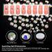 6410Pcs AB Crystal Nail Rhinestones Set - Multi-Shaped Rhinestones for Nail Art, Shoes, Clothes, Jewels - 600 AB Diamonds + 5810 Flat Rhinestones - Buy Online on GoSupps.com