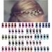 ANBALA Hair Claw Clips, 65pcs Mini Hair Clips No-Slip Grip Jaw Clips Glitter Teeth Clips Rhinestone Hair Clips Metal Clamps Mix Colored Flower Hair Accessories for Women Girls Black-13Colors