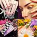 4200Pcs Hotfix Round Rhinestones Flatback Crystal Glass Nail Art Set - 12 Colors 3mm SS10 - Buy Online on GoSupps.com