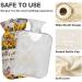 Shop Naanle Wood Butterfly Sunflower Hot Water Bottle - 1L Hand & Foot Warmer for Pain Relief | Transparent Cover & Heat Therapy - Buy Online on GoSupps.com