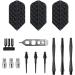Viper Bobcat Adjustable Weight Soft Tip Darts - Black Coated Brass - 16 Grams - Purple Rings - Travel Case - Adjustable to 18/19 Grams - Buy Online on GoSupps.com