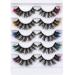 Focipeysa Colored Fluffy Mink Eyelashes - 8D Dramatic Wispy Lashes C Curl - 5 Color Mixed False Eyelashes - Pink Orange Purple Green Blue - Buy Online on GoSupps.com