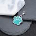 Paw Print Dog Tag with Engraving - Personalized ID Tag for Dogs & Cats - Green Address Tag - Buy Online on GoSupps.com